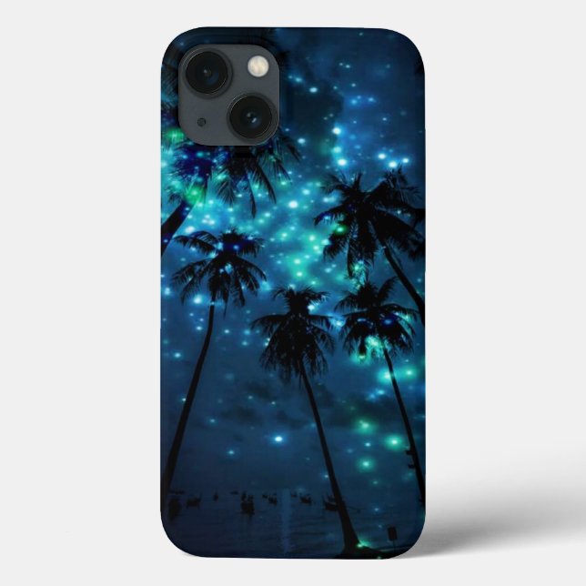 Capa de telefone Teal Tropical Paradise iPhone 8/7 (Verso)