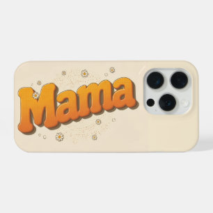 Capa de Telefone Tipografia Bolha Mãe Retro Groovy