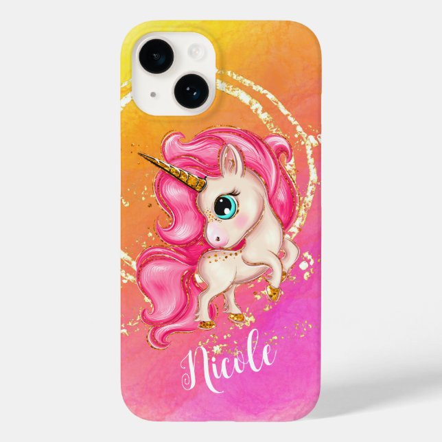 Capa de telefone Unicorn Personalizada (Verso)