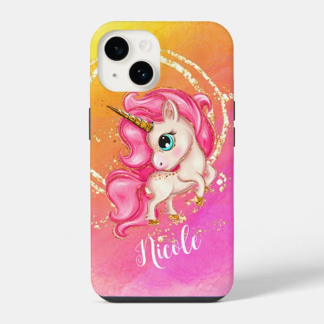 Capa de Telefone Unicórnio Personalizada (Verso)
