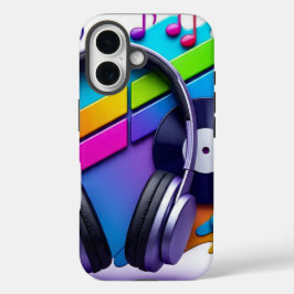 Capa de telefone Vibrante de Música - Fones de ouv