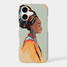 Capa de telefone Watercolor Black Queen