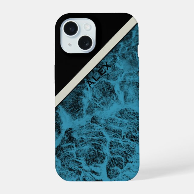 Capa de telefone "Wood Turquoise"  (Verso)