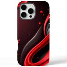 Capa de telemóvel com gradiente 3D vermelho e pret