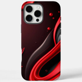 Capa de telemóvel com gradiente 3D vermelho e pret