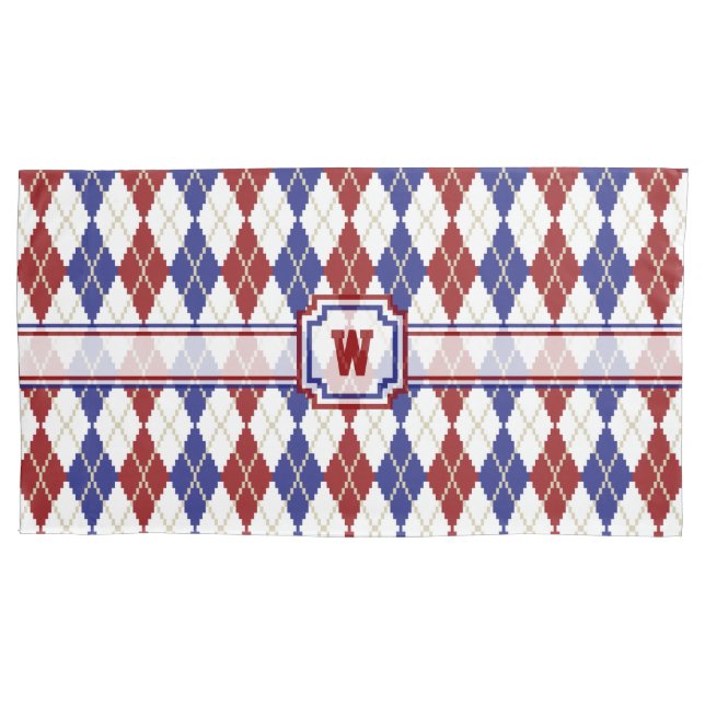 Capa de Travesseiro Argyle Americana (Frente)