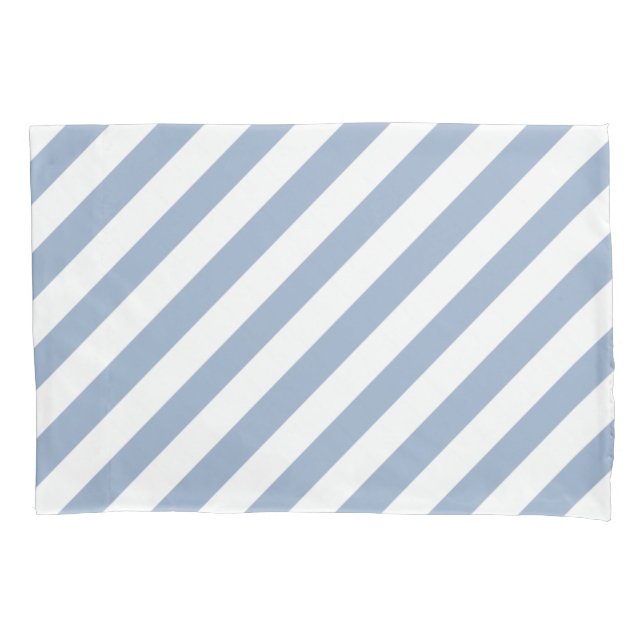 Capa de Travesseiro Listra Azul e Branco (Frente)
