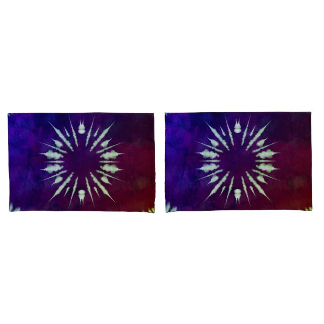 Capa de Travesseiro Tie Dye Roxa (Frente - conjunto)