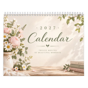 Capa do Calendário Floral 2027 – Elegante