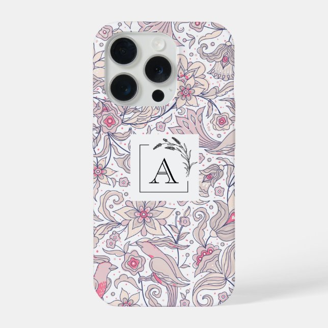 Capa Elegante Floral para iPhone 15 Pro para Ela (Verso)