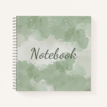 Capa Espiral em Aquarela Verde
