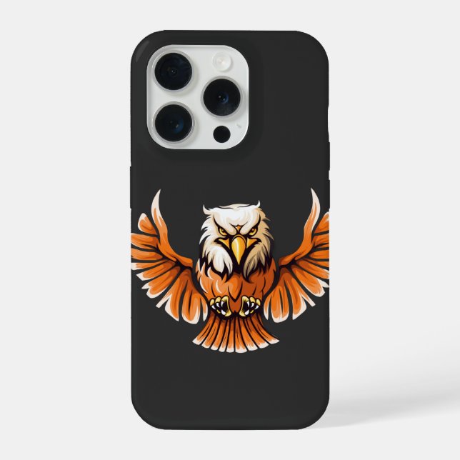 Capa Fierce Flying Eagle para iPhone 15 Pro (Verso)