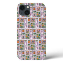 Capa Floral de Halloween com Fantasmas de Cartão P