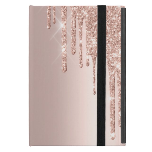 Capa iPad Mini Glitter Moderno - Rosa Dourado (Frente fechado)