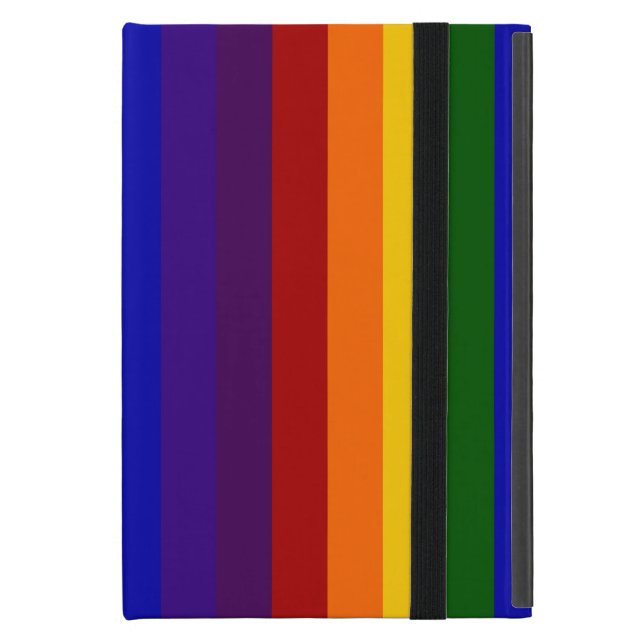 Capa iPad Mini Listras do arco-íris (Frente fechado)