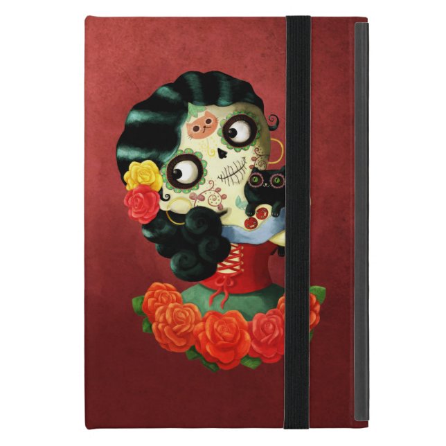 Capa iPad Mini Menina de Catrina do mexicano de Diâmetro de Los (Frente fechado)