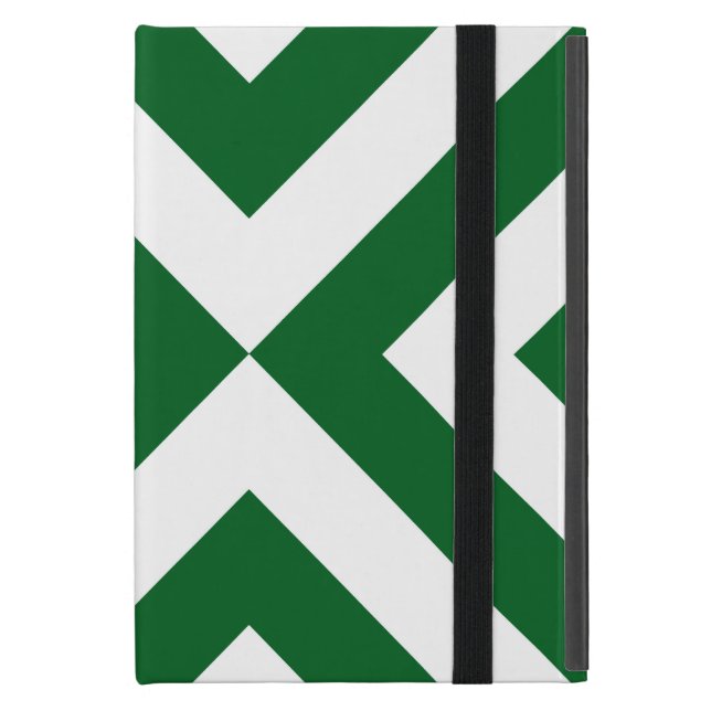 Capa iPad Mini Vigas verdes e brancas (Frente fechado)