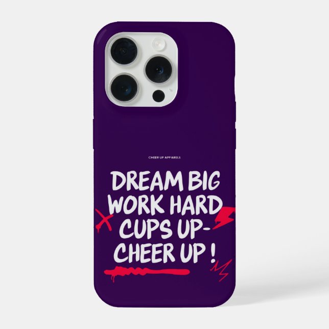 CAPA IPHONE 15 PRO SONHE GRANDE ALEGRAR (Verso)