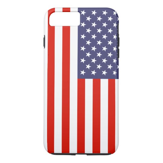 Capa iPhone 8 Plus/7 Plus Bandeira americana patriótica personalizable