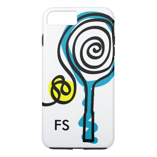 Capa iPhone 8 Plus/7 Plus Raquete e bola personalizadas de tênis do