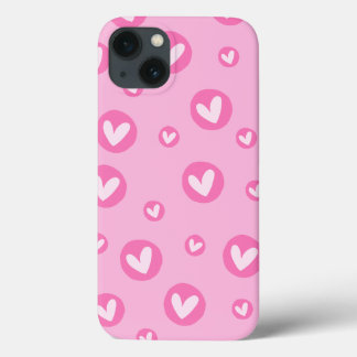 Capa IPhone Padrão de Corações Rosa