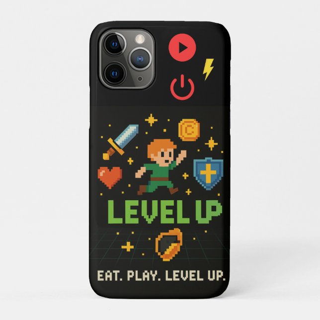 Capa Level Up Gamer para iPhone 11 Pro – Pixels Re (Verso)