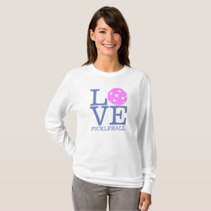 Capa longa do t-shirt do Pickleball das mulheres: