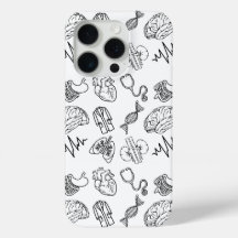 Capa Minimalista para iPhone 15 Pro com Desenhos M