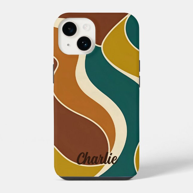 Capa Minimalista Retro Waves Case-Mate para iPhone (Verso)