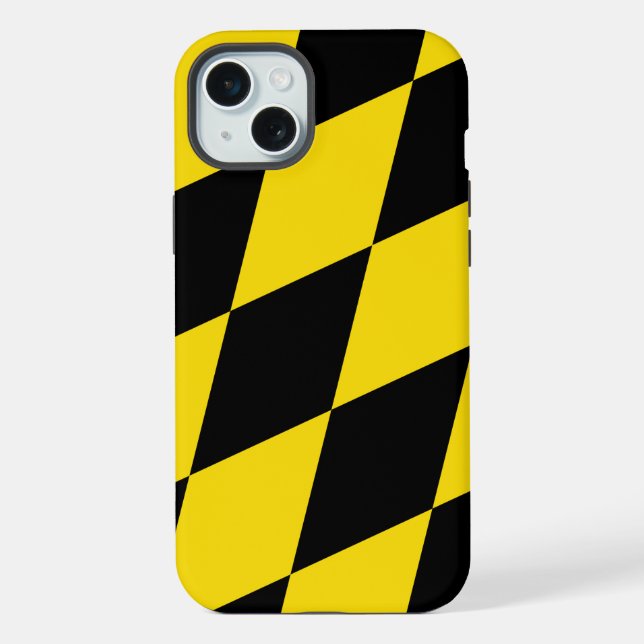 Capa para Apple iPhone 15 Plus, bandeira de Muniqu (Verso)