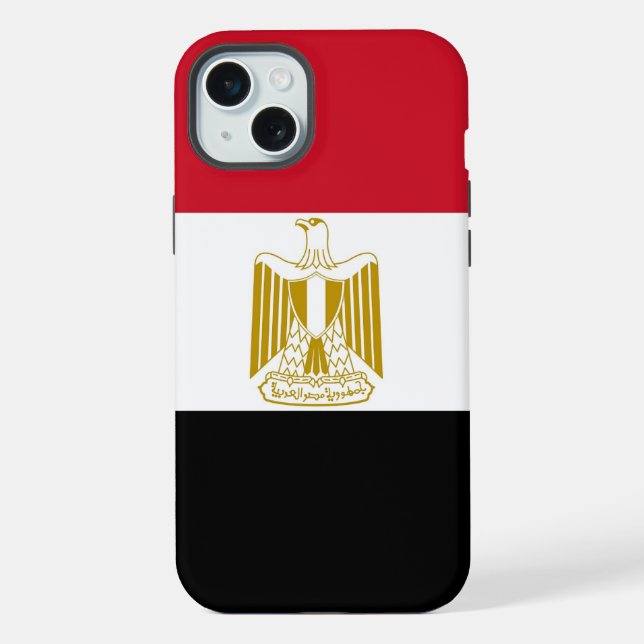 Capa para Apple iPhone 15 Plus, bandeira do Egito (Verso)