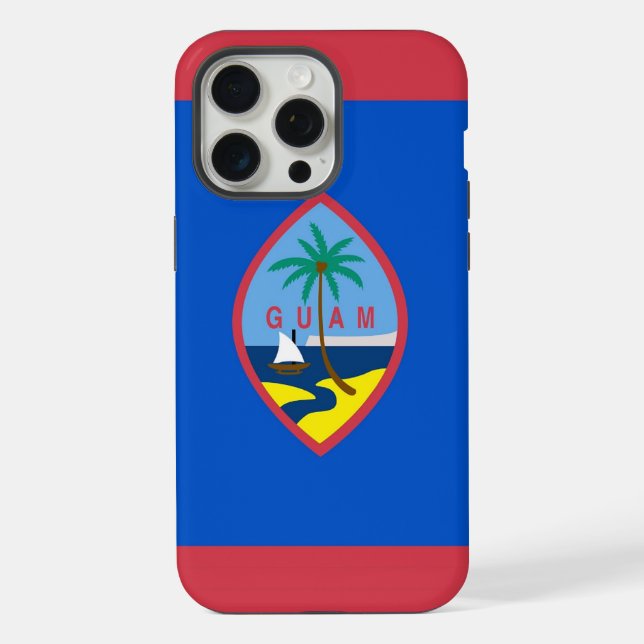 Capa para Apple iPhone 15 Pro Max, bandeira de Gua (Verso)