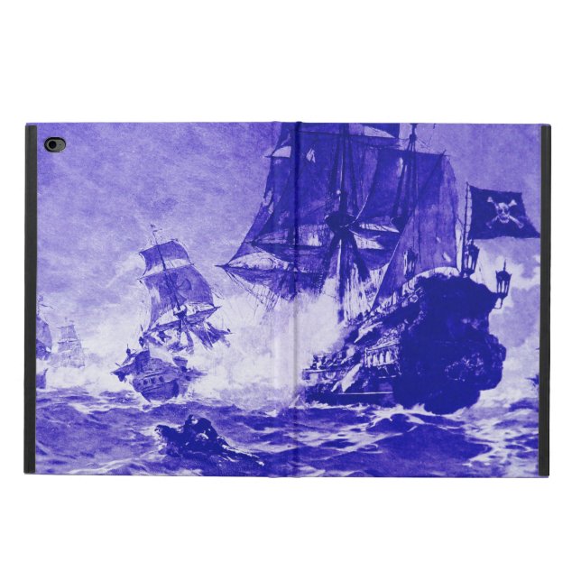 Capa Para iPad Air 2 BATALHA DO PIRATE SHIP EM azul (Exterior)
