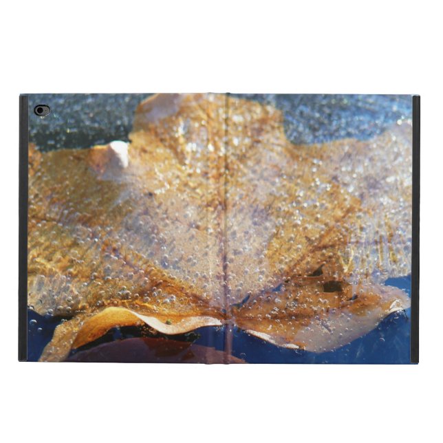 Capa Para iPad Air 2 Carpintaria Amarelo Congelada Folha de outono (Exterior)