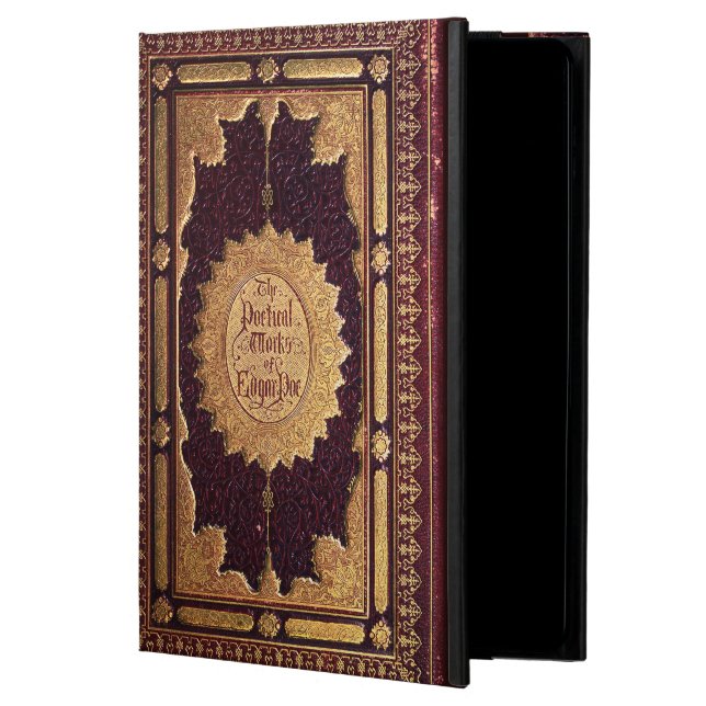 Capa Para iPad Air Antique Edgar Allan Poe Book (Frente)