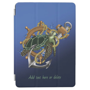 Capa Para iPad Air Azul Verde-Tartaruga do Mar