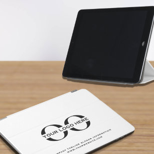 Capa Para iPad Air Branco minimalista da empresa corporativa de logot