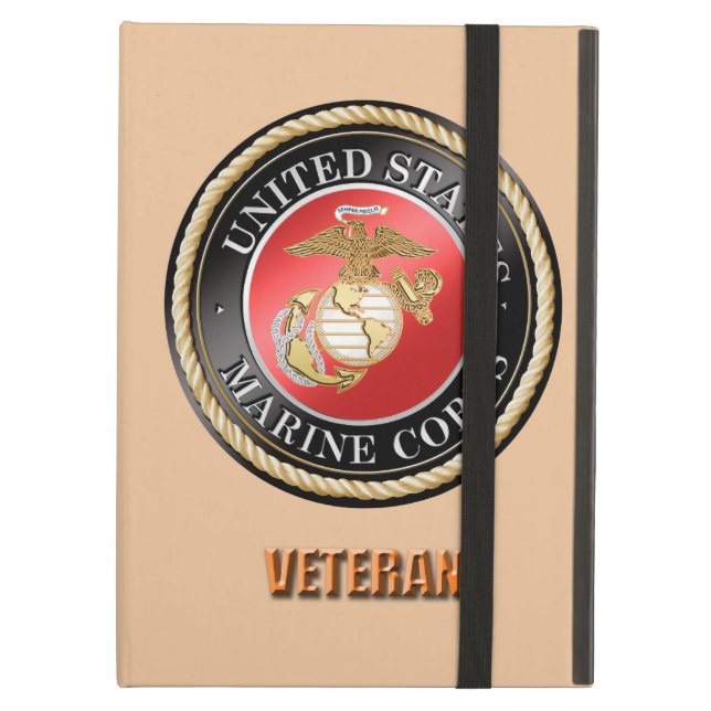 Capa Para iPad Air Caso do iPad do veterano do USMC (Frente fechado)