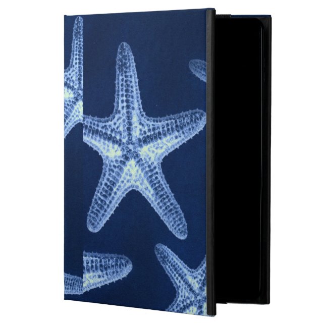 Capa Para iPad Air costa chic Beach — peixe-estrela azul-marinho (Frente)