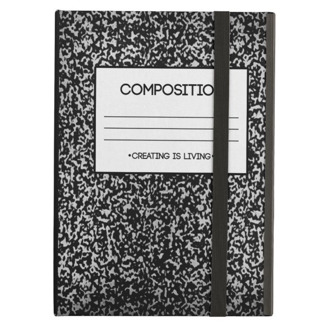 Capa Para iPad Air Design do caderno da composição (Frente fechado)
