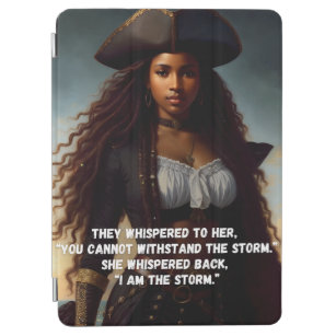 Capa Para iPad Air Eu sou a Tempestade Arte Pirata da Mulher Negra