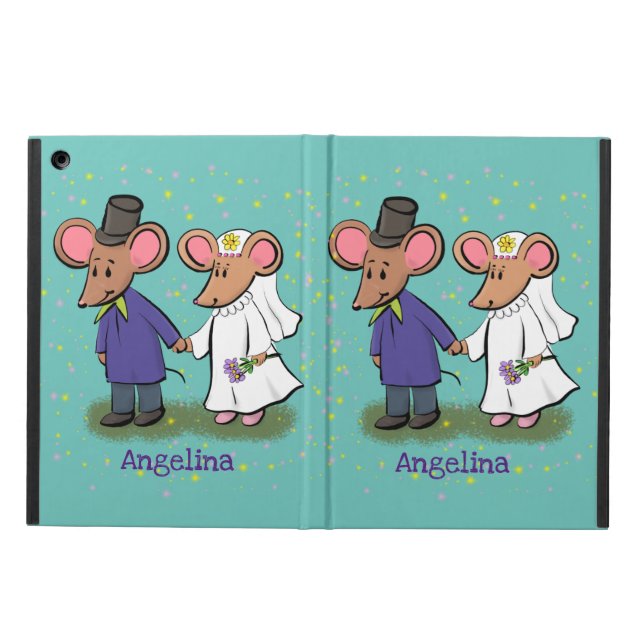 Capa Para iPad Air Figura de desenho animado do casal do mouse (Exterior)