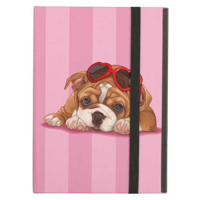 Capa Para iPad Air Filhote de cachorro inglês do buldogue (Frente fechado)