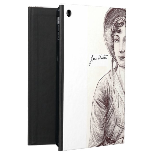 Capa Para iPad Air Jane Austin com um sorriso para o iPad (Verso)