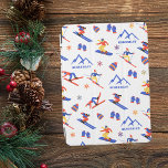 Capa Para iPad Air Kimberley British Columbia Ski Snowboard Pattern<br><div class="desc">Um esqui de inverno engraçado sem costura para a estância de esqui Kimberley nas montanhas Purcell,  Colúmbia Britânica,  Canadá e América do Norte. Ideia perfeita para os amantes do esporte no inverno: esqui,  snowboard,  estilo livre,  salto de esqui,  esqui entre países.</div>