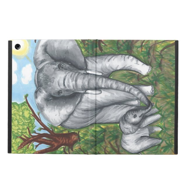 Capa para iPad Air Maddie's Elephants (Exterior)