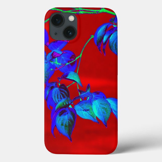 Capa para iPad Air Red Sky Blue Leaves (Verso)