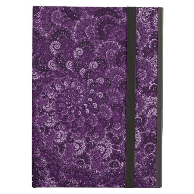 Capa Para iPad Air Teste padrão roxo da arte do Fractal do redemoinho (Frente fechado)