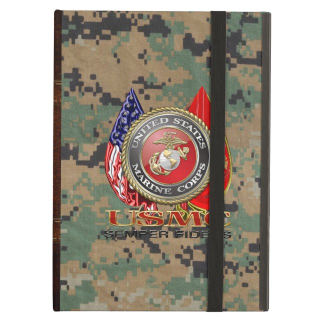 Capa Para iPad Air USMC Semper Fi [edição especial] [3D] (Frente fechado)