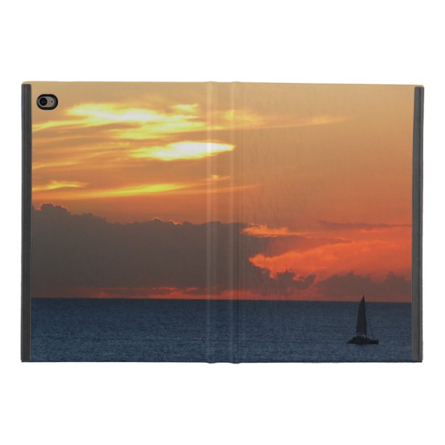 Capa Para iPad Mini 4 Nuvens solares e paisagem marinha (Exterior)